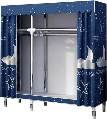 Miniatura 12 de large closets Portable Wardrobe Closet Thick Metal Frame Closets for Bedroom Cloth Wardrobe Closet for Bedroom Hanging Clothes Closet Space-saving