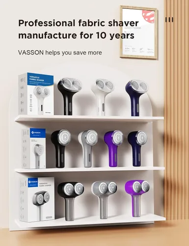 Miniatura 8 de VASSON Afeitadora de Tela, Afeitadoras de Suéter para Eliminar Pelusas, Desfuzzador de Alto Rendimiento, Afeitadora Eléctrica Recargable para Quitar