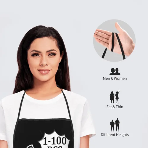 Miniatura 6 de Custom Apron 1-100 PCS For Men Women with Your Photo Text Logo Personalized Chef & Grilling Aprons For Gifts