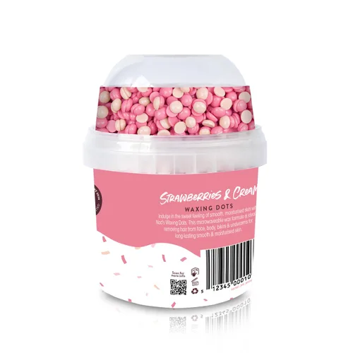 Miniatura 2 de Nad's Waxing Dots - Cuentas de cera dura de fresas y crema, fórmula sin tiras para microondas para mujeres