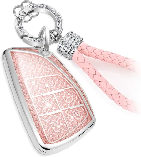 Miniatura 21 de para Buick - Funda para llavero con llavero de cuerda trenzada metálica anti-pérdida mejorada, carcasa suave de TPU exquisita para Avenir Envision