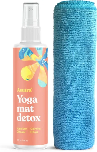 Miniatura 8 de ASUTRA Paquete de spray limpiador para esterillas de yoga (lavanda pacífica), 4 onzas líquidas (paquete de 2), sin residuos resbaladizos, aceites