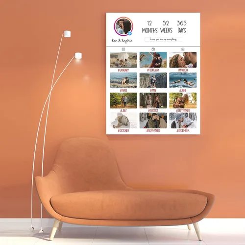 Miniatura 6 de Lienzo enmarcado de collage de 13 imágenes personalizado con tus fotos, lienzo de collage personalizado de múltiples fotos, regalo ideal para bodas