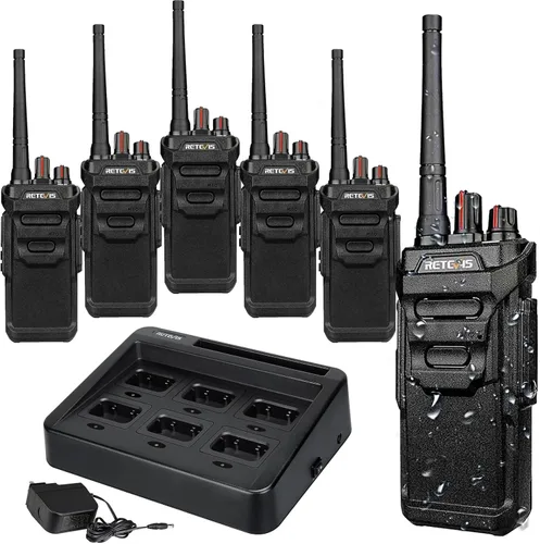 Miniatura 10 de Retevis Radio RT21 de 2 vías de largo alcance, walkie talkies para adultos, radios bidireccionales recargables de alta resistencia con cargador