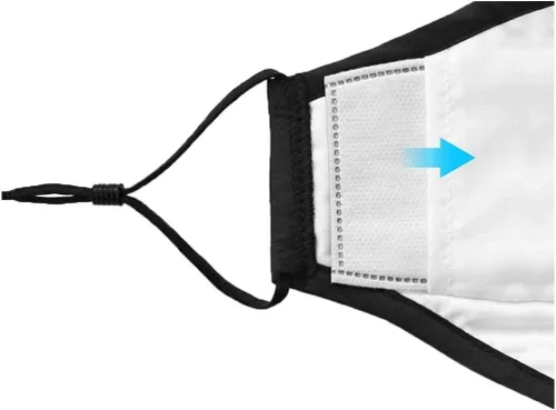 Miniatura 5 de Tvoip Máscara de estilo moderno en la boca, antipolvo, filtro de carbón activado, máscara de mufla bucal (una máscara + 2 filtros), máscara facial