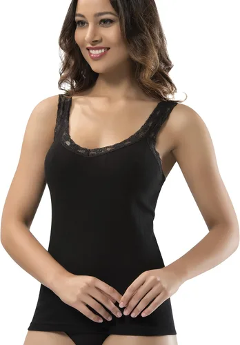 Miniatura 6 de VAVONNE Camiseta sin mangas tipo camisola para mujer, toda de algodón, aireada, suave y cómoda