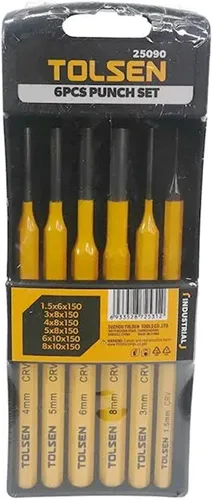 Miniatura 2 de TOLSEN Juego y estuche de herramientas profesionales de acero vanadio resistente para perforación de uñas de 6 piezas