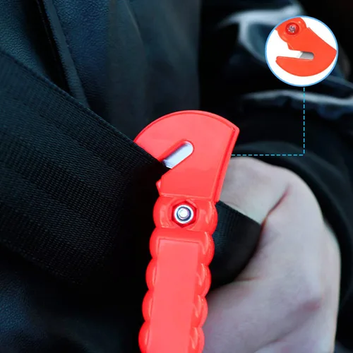 Miniatura 4 de Rompeventanas para automóvil, martillo de seguridad, herramienta de escape de emergencia, cortador de cinturón de seguridad, kit de supervivencia