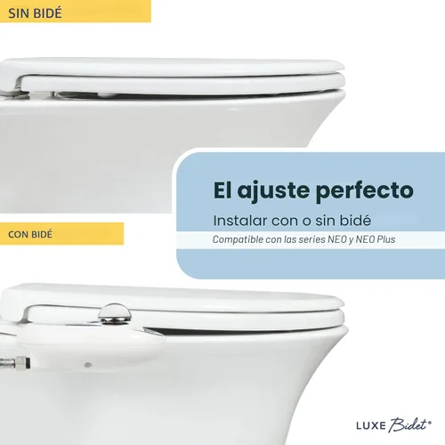 Miniatura 2 de LUXE TS1008E Asiento de inodoro alargado de ajuste cómodo con cierre lento, bisagras de liberación rápida y topes antideslizantes (blanco)