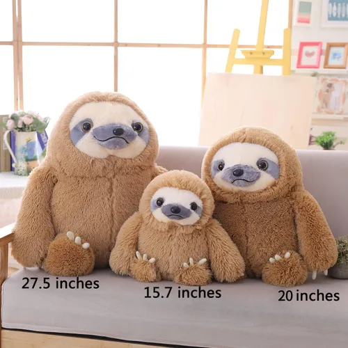 Miniatura 5 de Juguete de peluche Winsterch para niños de oso perezoso, regalo, perezoso color café de 15.7 pulgadas