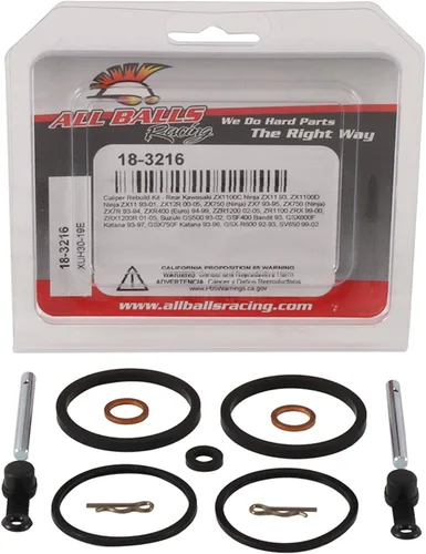 Miniatura 3 de All Balls Racing Kit de reconstrucción de pinza trasera 18-3216 compatible con/reemplazo para Suzuki GS 500 E 93-02