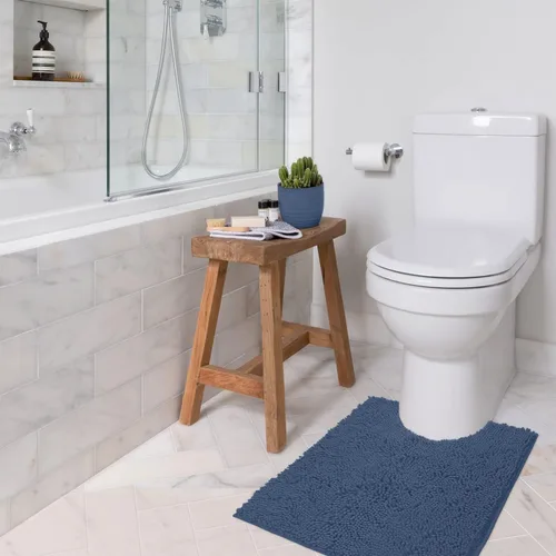 Miniatura 170 de LuxUrux Tapete de microfibra afelpada, de felpilla extrasuave, pelo largo de 1 pulgada, muy absorbente, para baño o ducha, lavar y secar a máquina