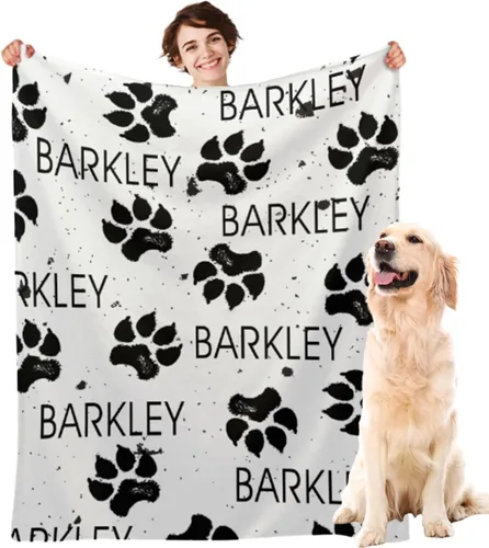 Miniatura 30 de Manta personalizada para perros con nombre – Manta personalizada para perros grandes, medianos y pequeños, manta suave y acogedora, regalo