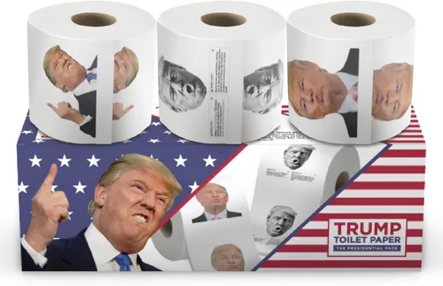 Miniatura 6 de Gagster Donald Trump - Papel higiénico divertido de 3 capas, 200 hojas, paquete de regalo de broma