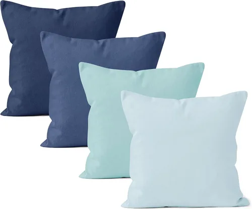 Miniatura 27 de Encasa XO Juego de 2 fundas de almohada de 12 x 12 pulgadas, color beige, sin rellenos, fundas de almohada de algodón para sala de estar, cama