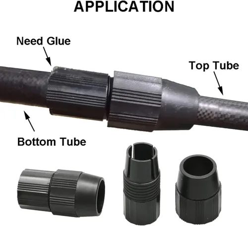 Miniatura 5 de 6 unidades de conector de tubo telescópico reductor, localizador de poste de red, adaptador de tubo telescópico, hebilla de bloqueo fijo, piezas