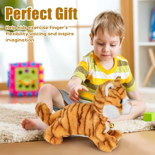 Miniatura 4 de Smalody Juguete electrónico interactivo de peluche, robot que habla con robot mejorado, control de sonido de animales, mascota electrónica