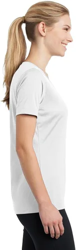Miniatura 4 de Sport-Tek Camiseta de manga larga con cuello en V PosiCharge Competitor, True Navy
