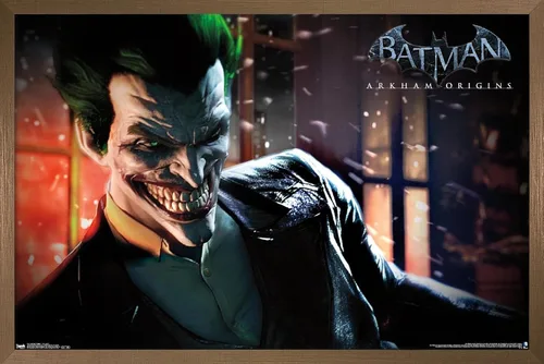 Miniatura 15 de Trends International DC Comics - Póster de pared de Arkham Origins de Arkham Origins, 14.725 x 22.375 pulgadas, versión enmarcada de madera