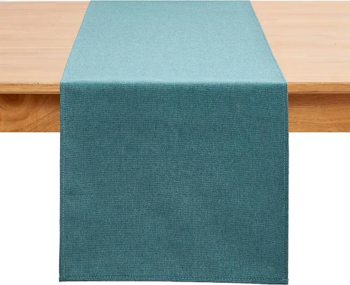 Miniatura 12 de Camino de mesa de 13 x 72 pulgadas de largo, algodón lino estilo granja gris mantel de mesa para cocina, comedor, mesa de café, fiestas, boda