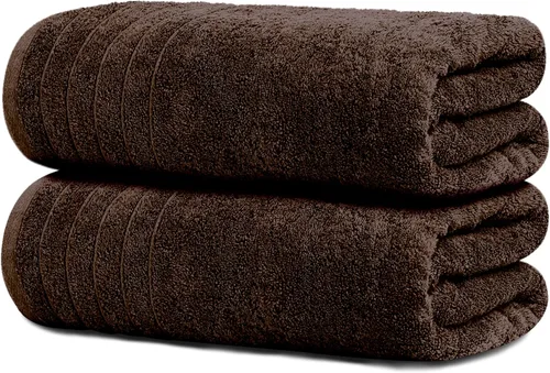Miniatura 20 de Tens Towels - Paquete de 2 sábanas de baño extra grandes de 35 x 70 pulgadas, 100% algodón, más grandes y más ligeras, secan más rápido, súper Negro