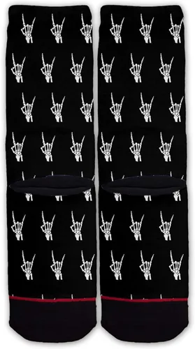 Miniatura 4 de Función calcetines de moda con patrón de manos de rock and roll de metal, Multi