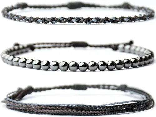 Miniatura 32 de Pulsera curativa hecha a mano con cuentas de piedra natural, regalo para hombres, pulsera de cuerda ajustable