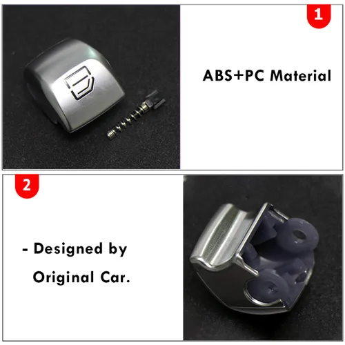 Miniatura 4 de Moonlinks Cubiertas de botón de interruptor de ventana para Mercedes Benz C E GLC Class, tapas de botón de reparación del interruptor de ventana