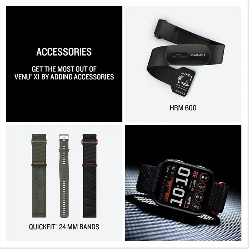 Miniatura 6 de Garmin® Venu® X1, Reloj inteligente GPS delgado y ligero, pantalla AMOLED, funciones avanzadas de salud y fitness, negro con respaldo de caja