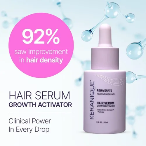Miniatura 2 de Keranique Suero activador del crecimiento del cabello para mujeres, revitalizador multipéptido del cuero cabelludo para adelgazamiento del cabello