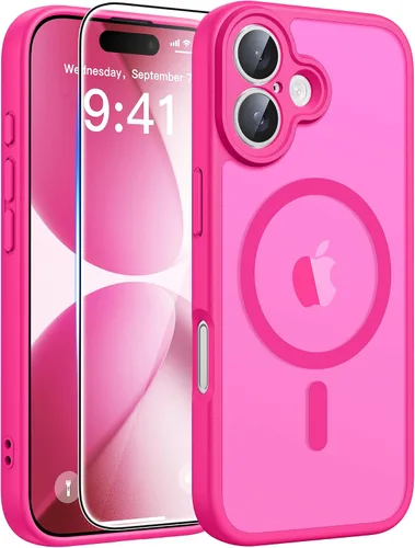 Miniatura 275 de FNTCASE - Funda para iPhone 16 Pro: magnética, mate, translúcida, de grado militar, protectora contra caídas, resistente, fina, duradera y a prueba