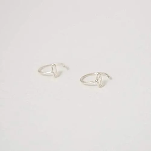 Miniatura 8 de Aretes de barra pequeña para abrazar, aretes de abrazo