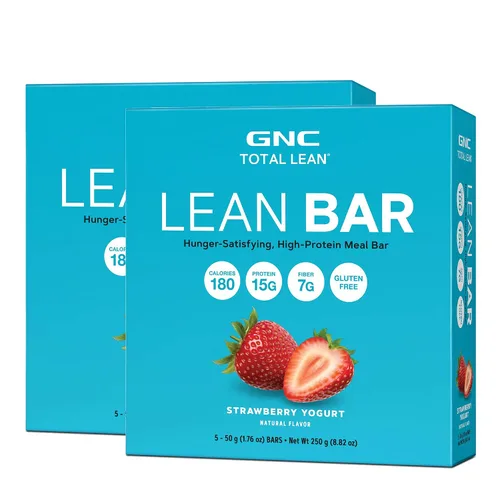 Miniatura 19 de GNC Total Lean Bar Barra de comida con alto contenido de proteínas y satisfying con hambre Yogur de arándanos 5 barras