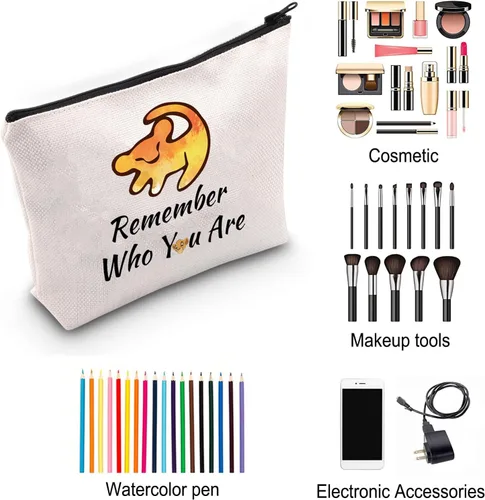 Miniatura 5 de ZJXHPO Bolsa de maquillaje Remeber Who You Are The Lion Inspire Gift Lion Inspire Bolsa de cosméticos Regalo de inspiración (Remember WYA)