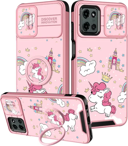 Miniatura 37 de para Moto G 5G 2023 funda - Cubierta de teléfono linda con corazón para mujeres y niñas, diseño único negro con cubierta deslizante para la cámara
