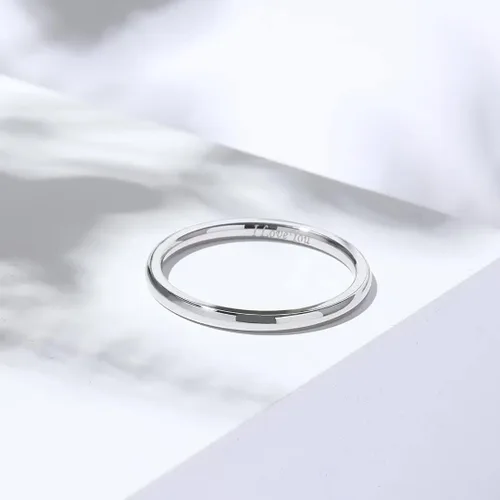 Miniatura 22 de King Will Alianza de boda de acero inoxidable 316L para hombres y mujeres, anillo de boda de 0.31 a 0.315 pulgadas de ancho, chapado en negro