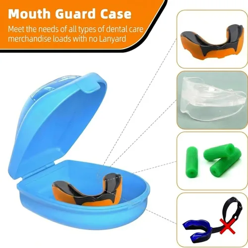 Miniatura 5 de BVN Funda de protección bucal para deportes, caja de almacenamiento portátil de ABS con tapa segura para fútbol y baloncesto, soporte higiénico, sin