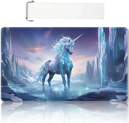 Miniatura 13 de Tapete de Juego MTG Premium Cosido con Zonas y Respaldo de Goma Antideslizante - Tapete de Juego TCG para MTG y Otros Juegos de Cartas - Diseño Dkt