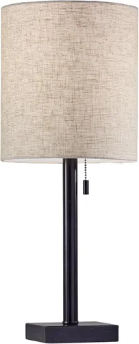 Miniatura 11 de Adesso Lámpara de mesa de acero cepillado con pantalla blanca, luz de acento moderna para dormitorio, sala de estar y decoración de la casa, 22