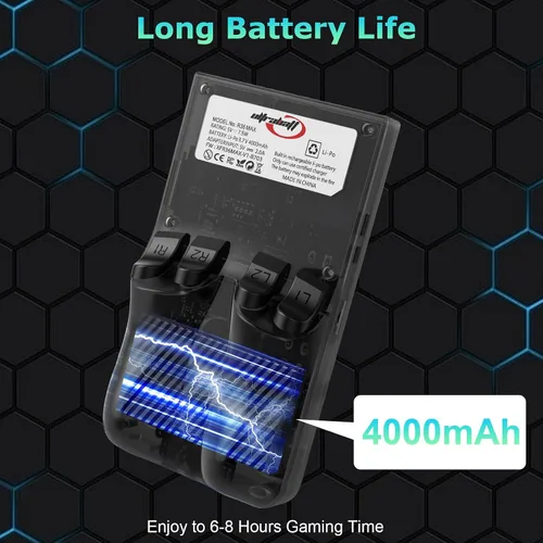 Miniatura 5 de R36MAX - Consola de juegos portátil, batería incorporada de 4000 mAh, pantalla de cristal IPS 4K HD de 4 pulgadas, soporta más de 18000 juegos Azul
