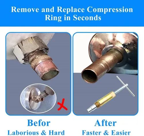 Miniatura 2 de Extractor de Manga de Compresión Herramienta de Remoción Tuerca y Virola de Tubería 03943 - Removedor de Manga Solo para Accesorios de Compresión