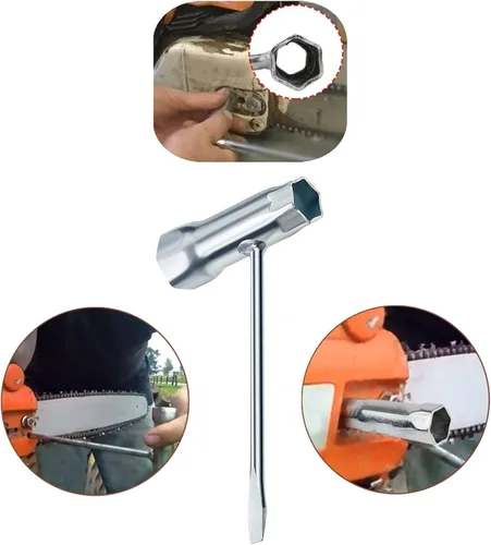 Miniatura 4 de Llave en T de 0.512 in por 0.748 in y destornillador Torx T27 para motosierras Stihl Makita Husqvarna Dolmar Partner Echo Jonsered Poulan John Deere