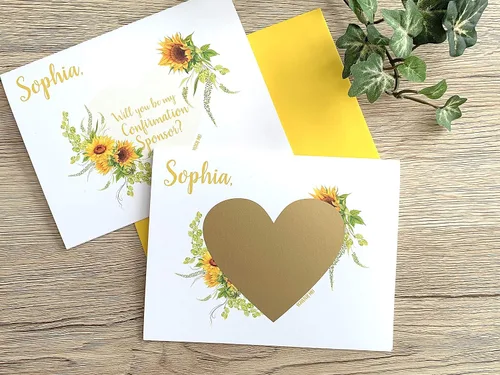Miniatura 3 de Tarjeta personalizada para raspar con patrocinador de confirmación Will You Be My Confirmation