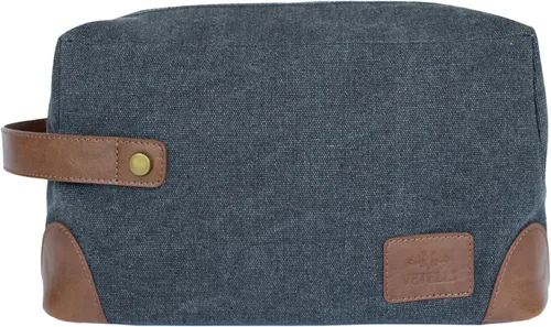 Miniatura 5 de Vetelli Bolsas de aseo de lona vintage, viaje con estilo, kits de lona impermeable Dopp, duraderas (Marco), Beige, Neceser