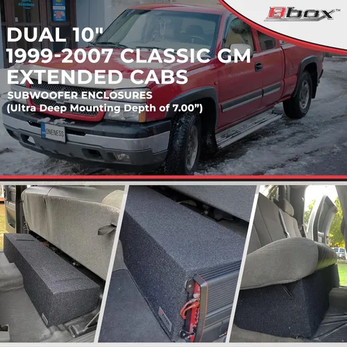 Miniatura 2 de Bbox Caja de subwoofer doble sellada de 10 pulgadas, caja de subwoofer Accu-Tuned mejora la calidad de audio, sonido y graves - Compatible