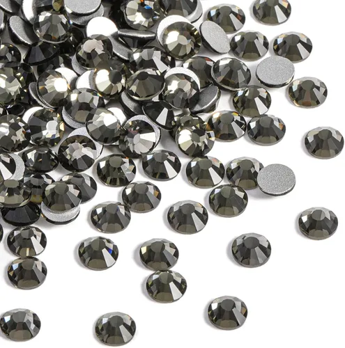 Miniatura 20 de Beadsland 2880 piezas de diamantes de imitación de cristal con reverso plano, gemas redondas para decoración de uñas y manualidades, cristal, SS16