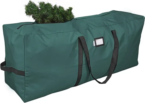 Miniatura 7 de Bolsa de almacenamiento para árbol de Navidad que se adapta hasta a 2 m Árbol navideño desmontado de 50 x 15 x 20 pulgadas, contenedor, caja de Verde
