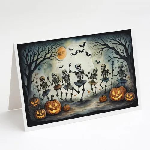 Miniatura 27 de Caroline's Treasures DAC2223GCA7P - Tarjetas de felicitación y sobres de Halloween espeluznantes de gato negro, paquete de 8 tarjetas en blanco