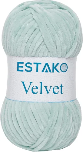 Miniatura 61 de Estako Manta de felpilla de terciopelo amigurumi para tejer y tejer, súper voluminosa, 3.53 oz (132 yardas) (1710 - naranja)
