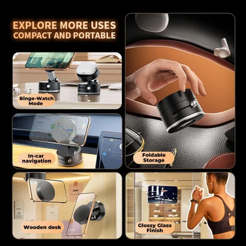 Miniatura 9 de Mayten Soporte magnético para teléfono, soporte de teléfono con aspiradora+diseño de gel TPU para todas las superficies, soporte de coche con fuerte